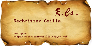 Rechnitzer Csilla névjegykártya